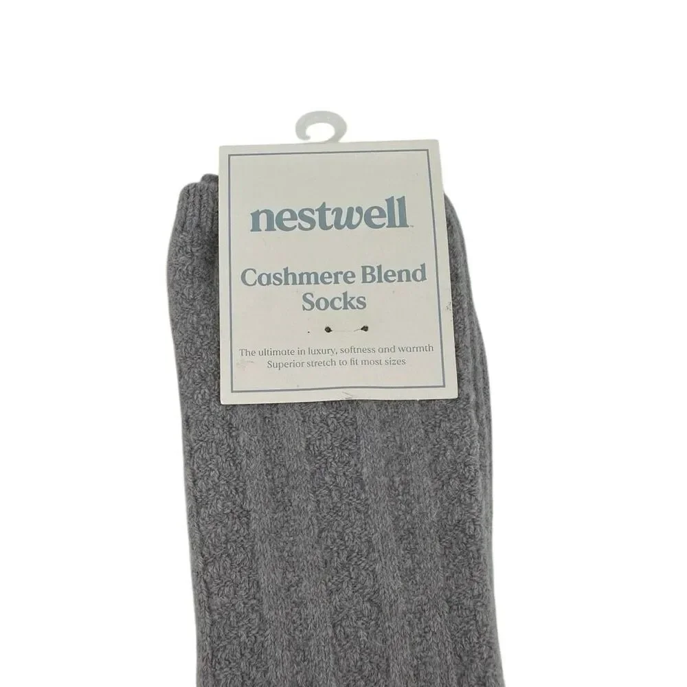 Socks Bundle 3 Pair Lot Soft Cozy Nordstrom Cats Nestwell Merino Wool Cashmere - Picture 3 of 8